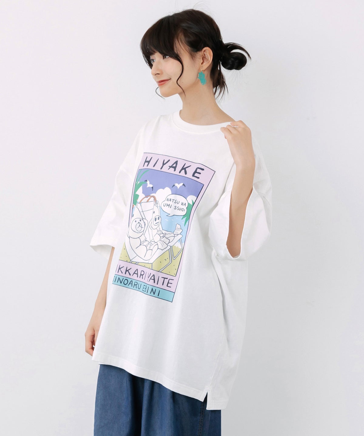 ぷりぷり日焼けえび柄 UVプリントTシャツ-6