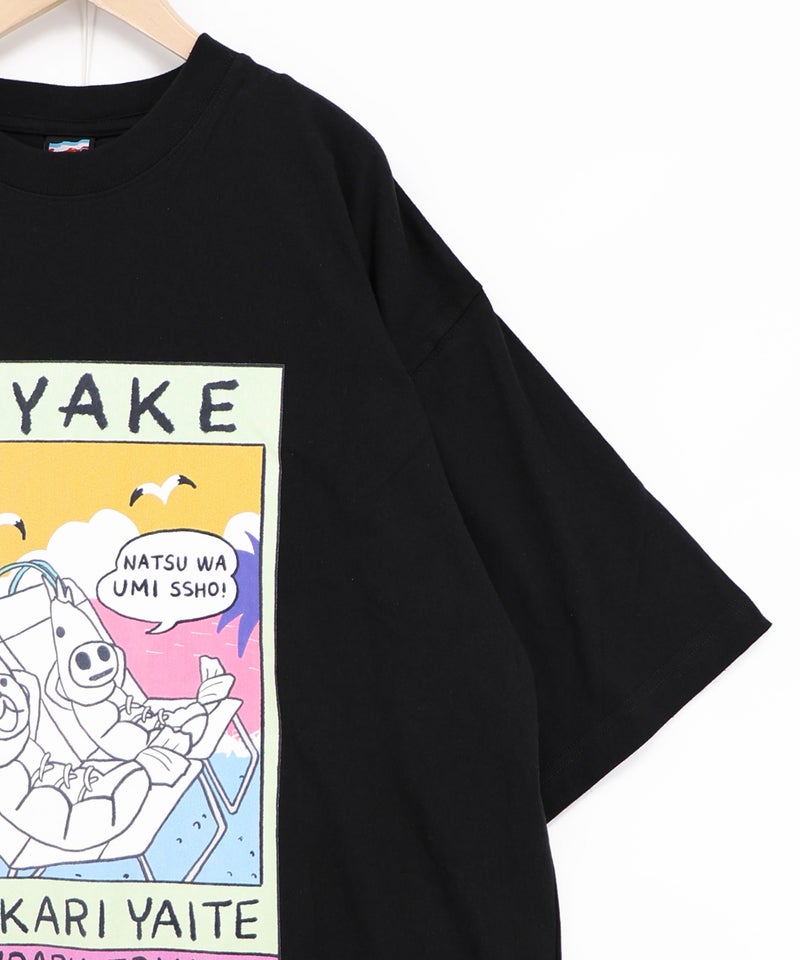 ぷりぷり日焼けえび柄 UVプリントTシャツ-17