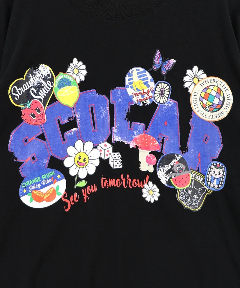 フリル袖付き ポップロゴTシャツ-12