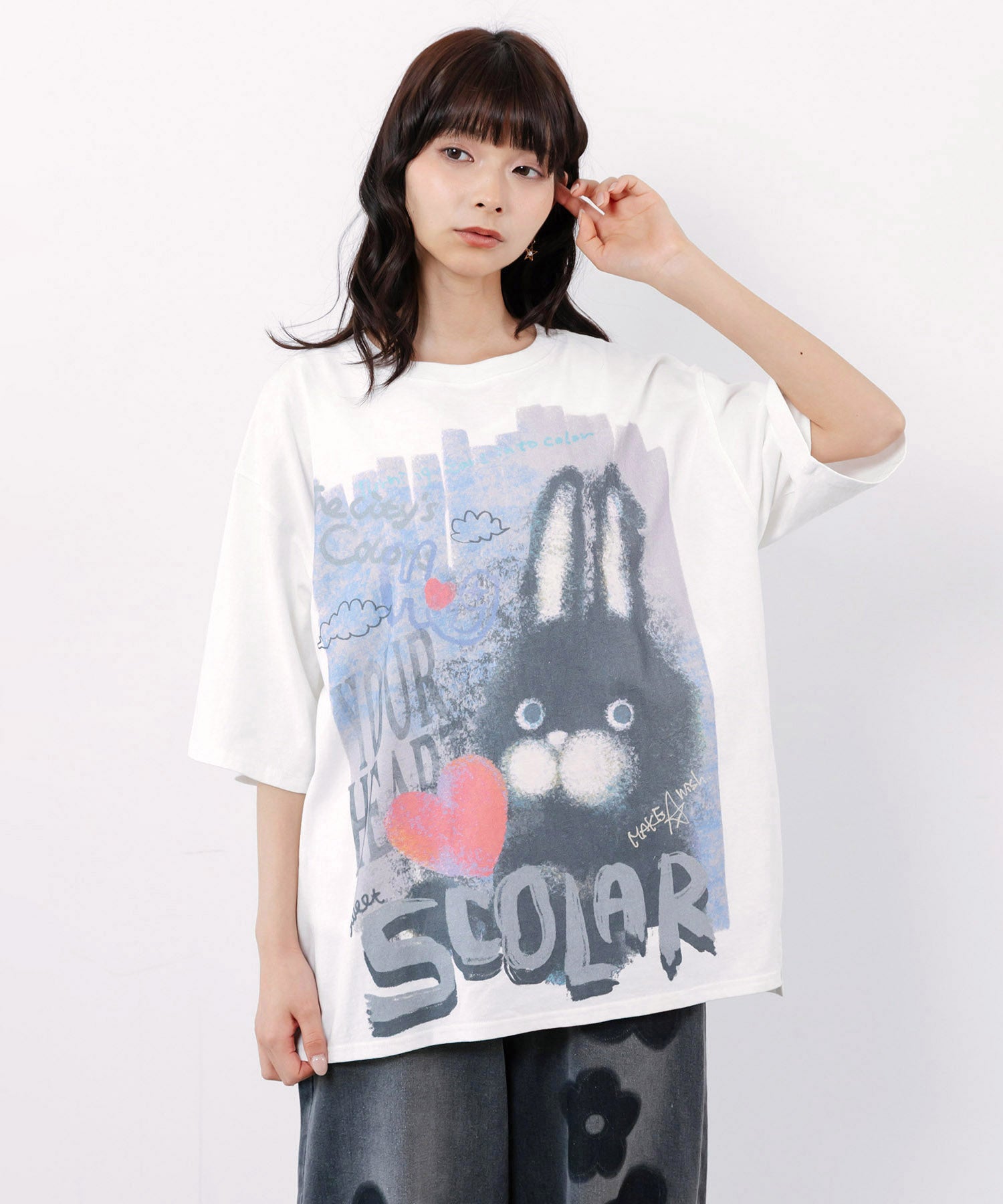 162712：もこもこラビル柄Tシャツの通販-ScoLar
