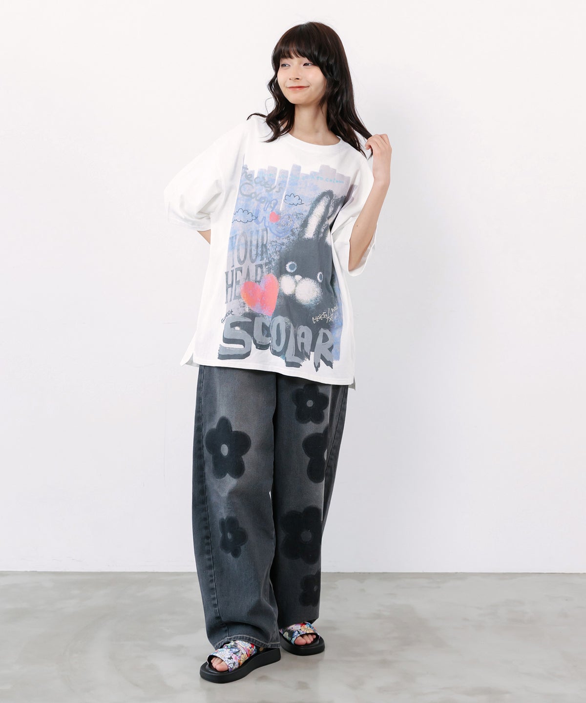 もこもこラビル柄Tシャツ-2