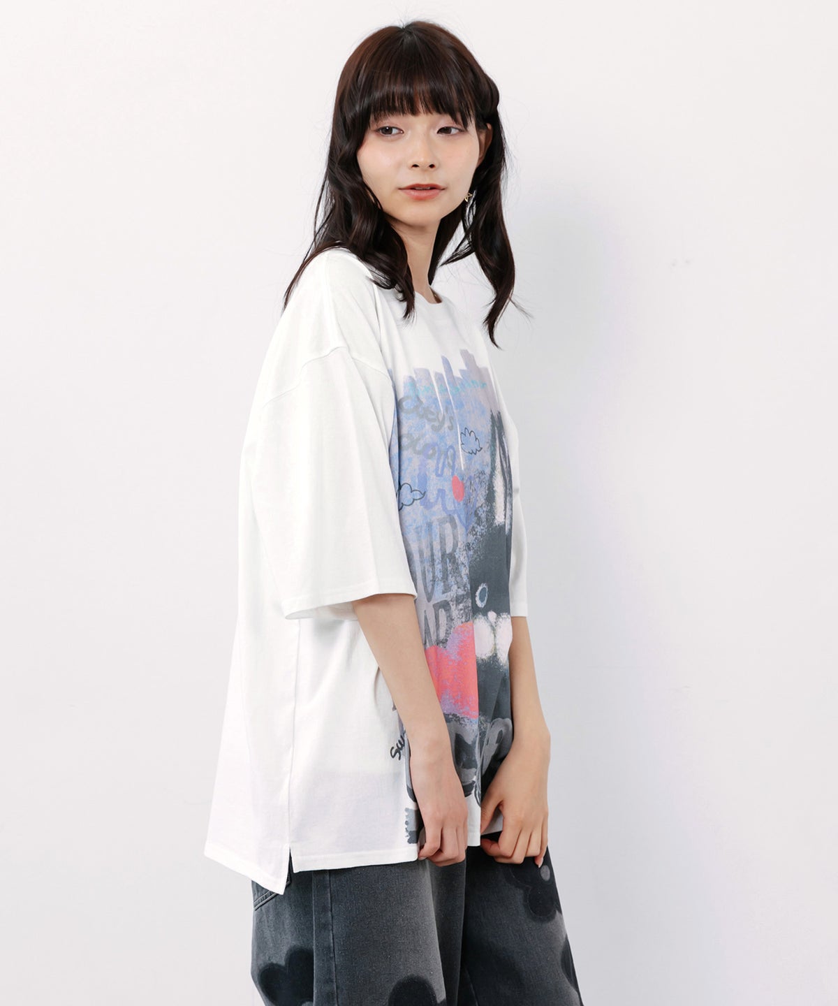 もこもこラビル柄Tシャツ-4