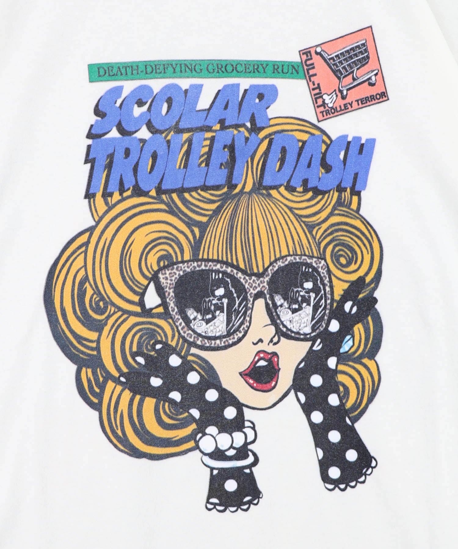 162711：びっくりガール柄 四コマ風Tシャツの通販-ScoLar