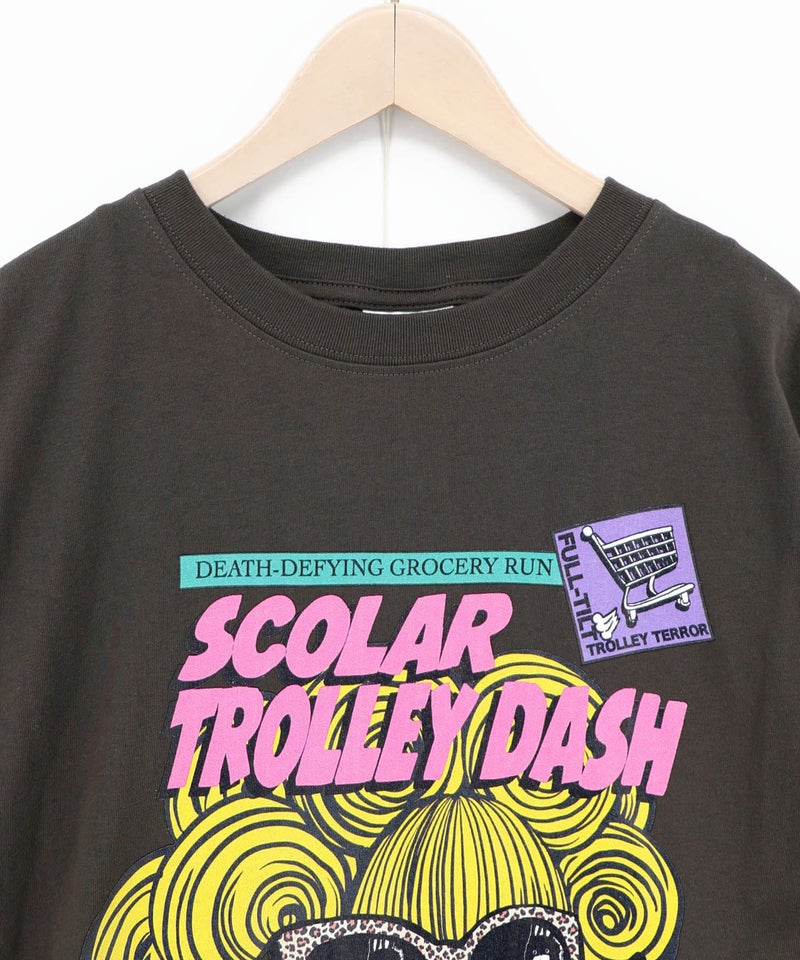 びっくりガール柄 四コマ風Tシャツ-23