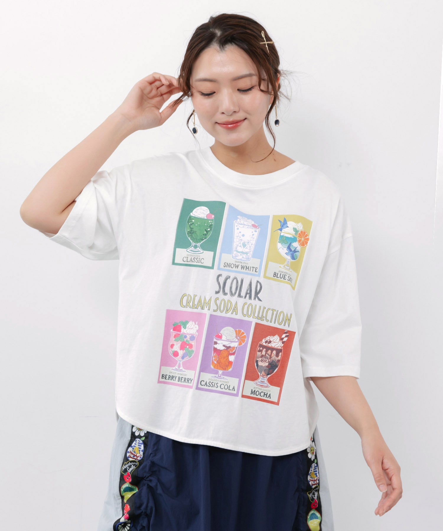 LEONARD カラフル魚柄 マリン 長袖シャツ 綿ローン ホワイト 162705：スカラークリームソーダコレクション柄Tシャツの通販-ScoLar