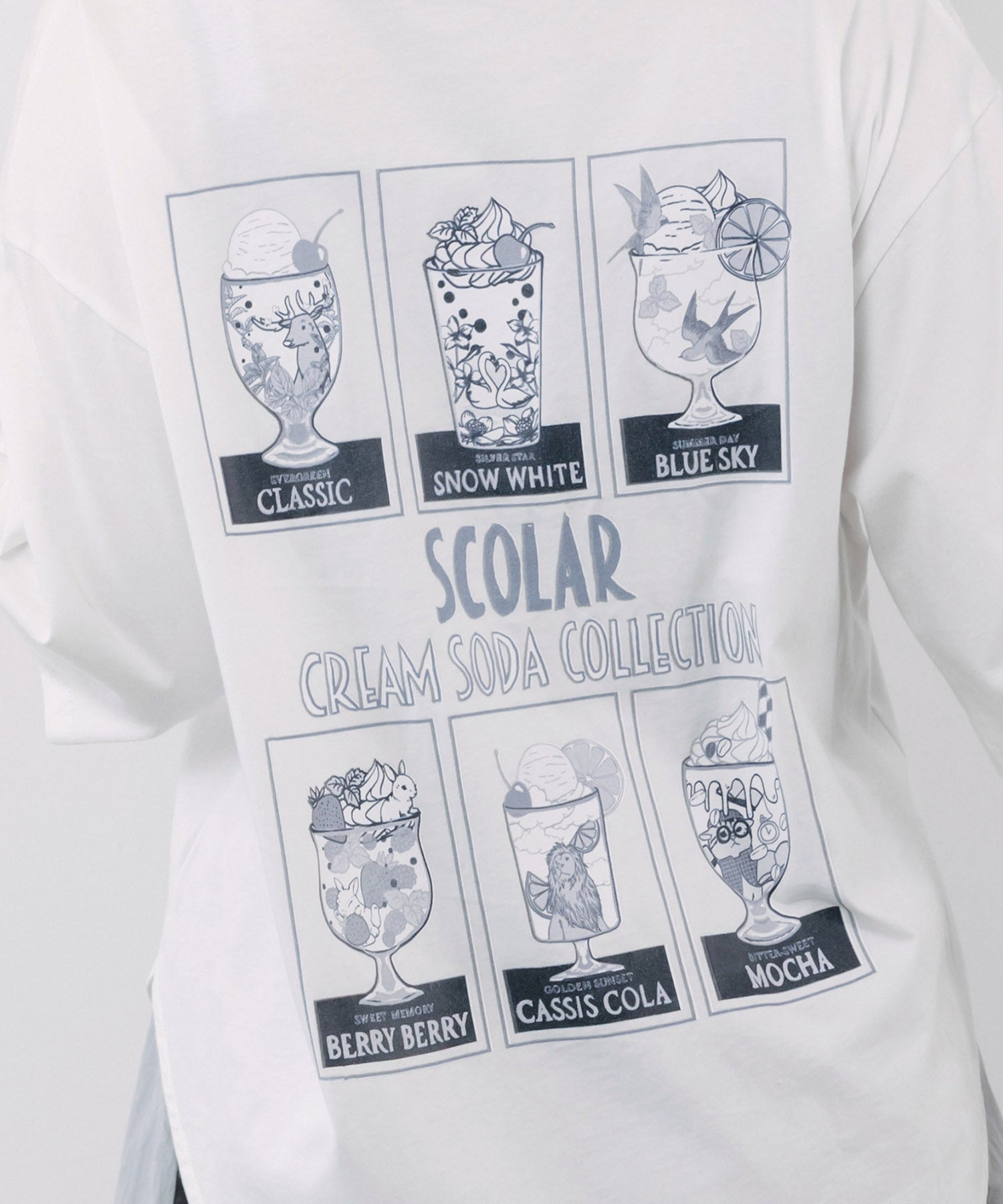 162705：スカラークリームソーダコレクション柄Tシャツの通販-ScoLar