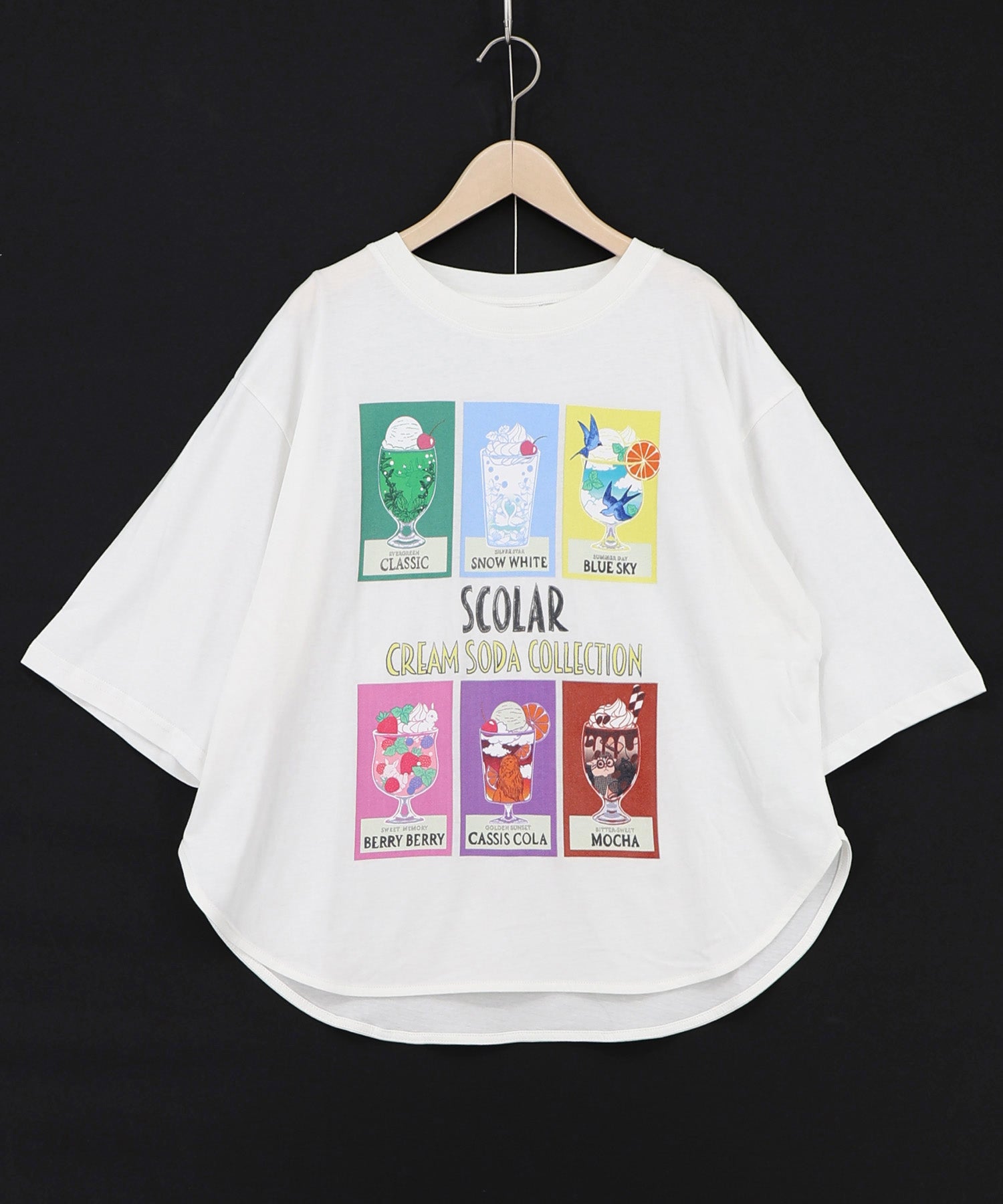 162705：スカラークリームソーダコレクション柄Tシャツの通販-ScoLar