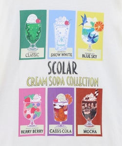 スカラークリームソーダコレクション柄Tシャツ-12