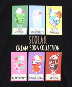 スカラークリームソーダコレクション柄Tシャツ-15