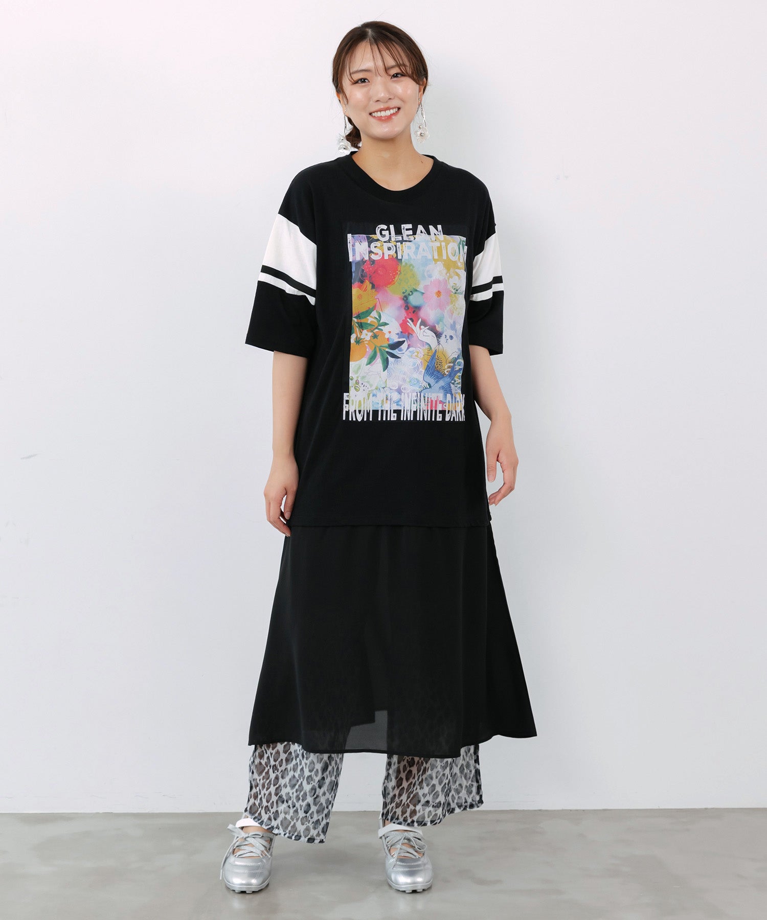 162689：2柄展開 シアー裾切替 ボドレーペチパンツの通販-ScoLar
