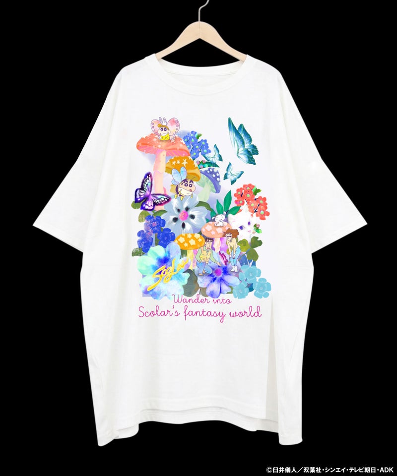 クレヨンしんちゃん×ScoLar メルヘン花柄チュニック-9