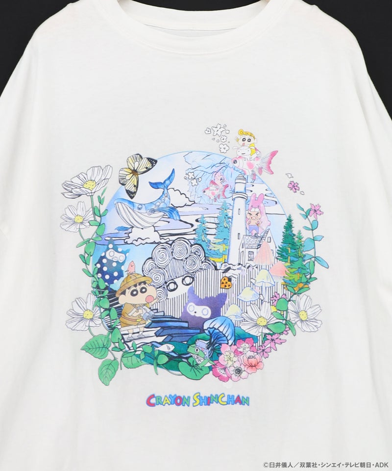 クレヨンしんちゃん×ScoLar 不思議な夏の花柄T-17