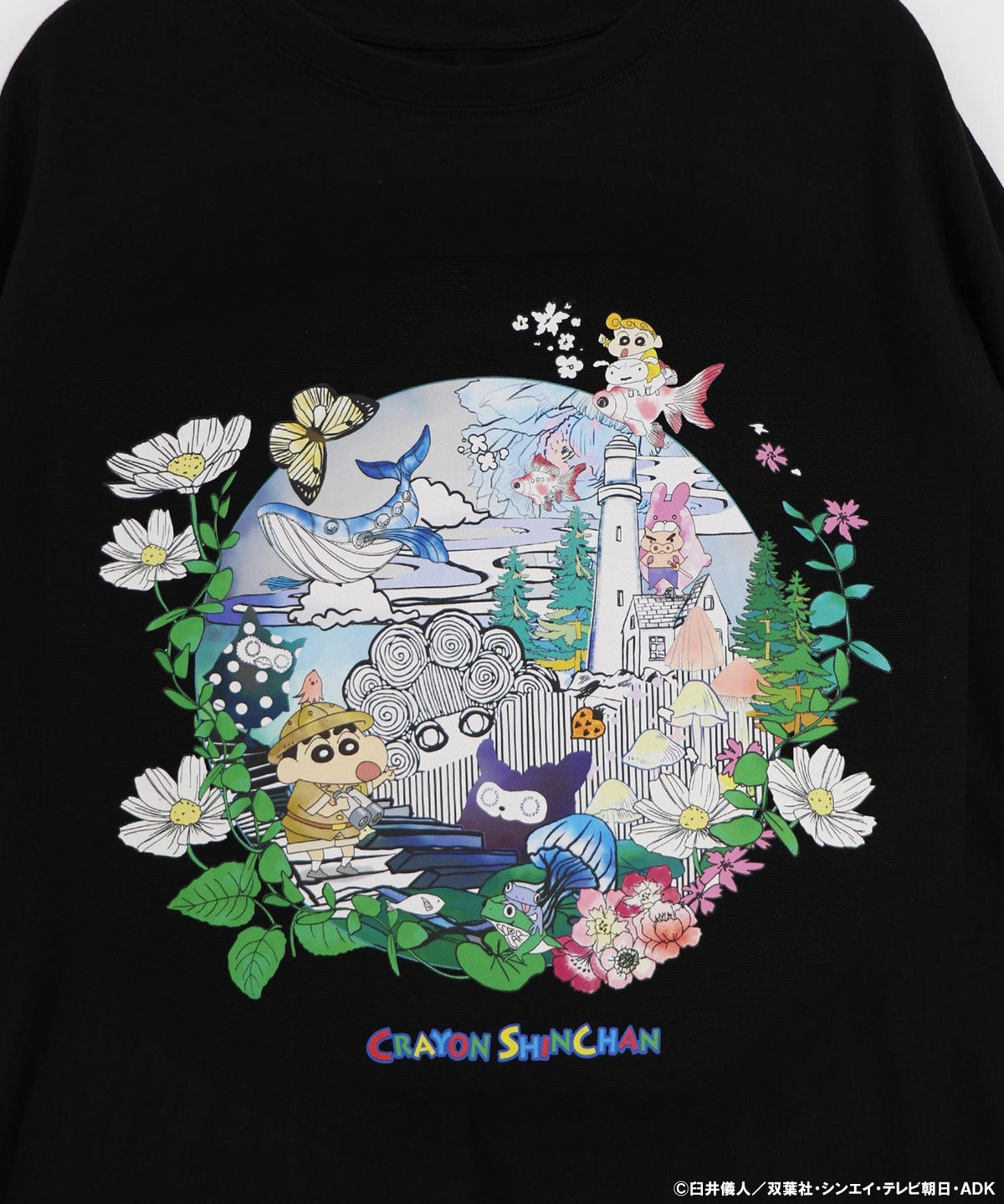クレヨンしんちゃん×ScoLar 不思議な夏の花柄T-20