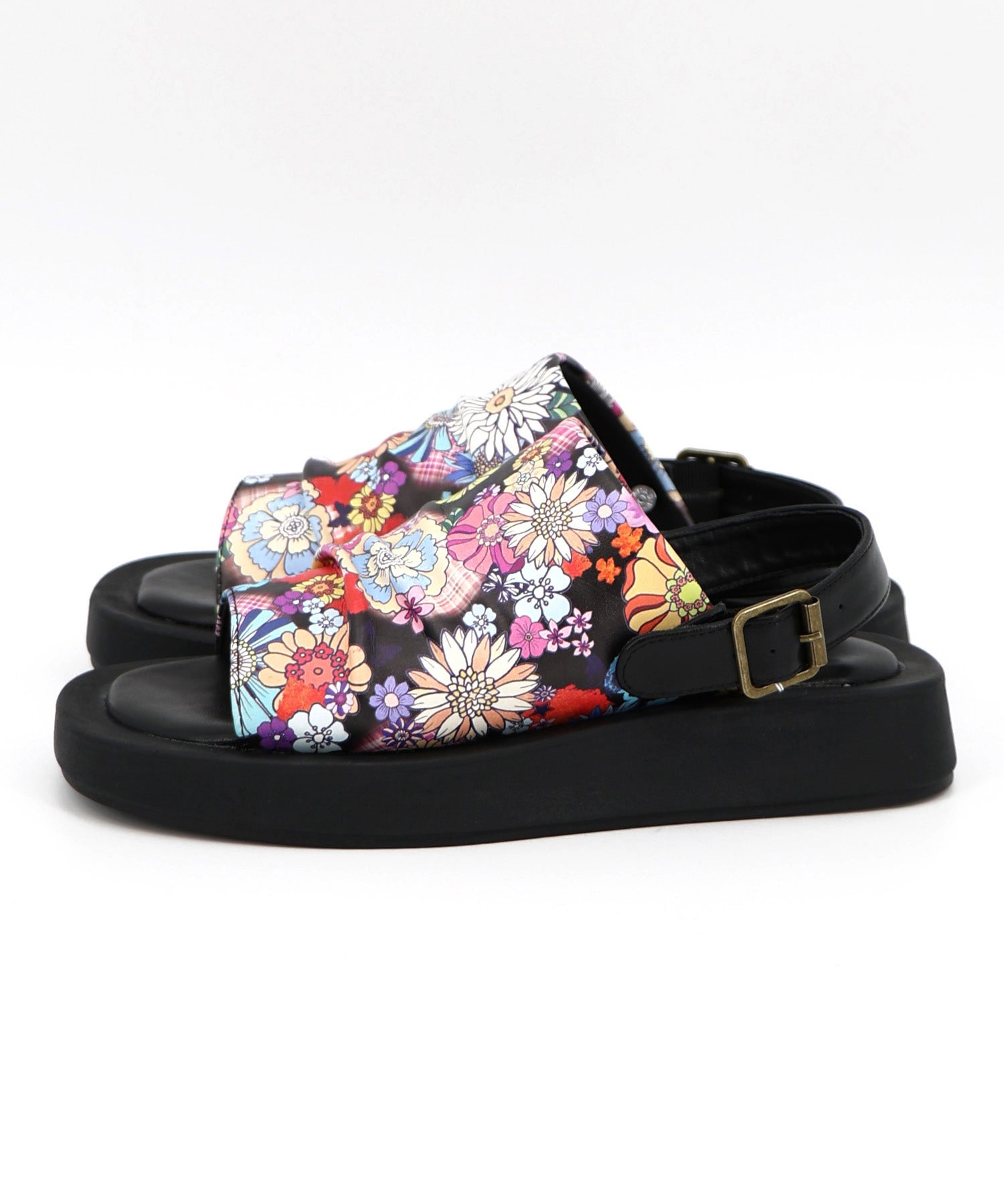 SS-198：ベルト付き 2WAY花柄サンダルの通販-ScoLar