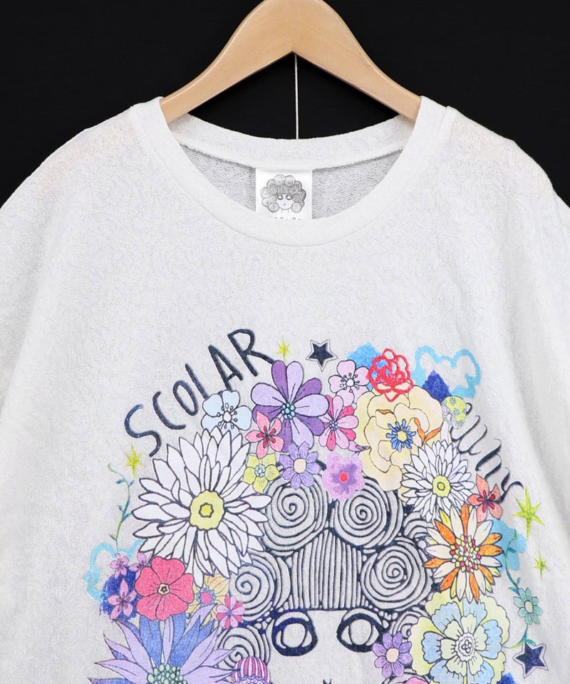 お花に埋もれるスカラーちゃん ジャガードTシャツ-8