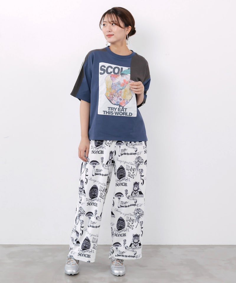 世界を味わう配色Tシャツ-2