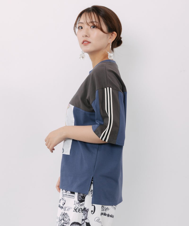 世界を味わう配色Tシャツ-6