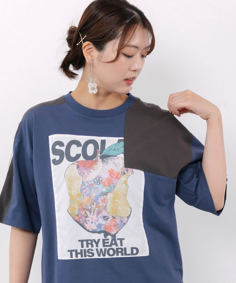 世界を味わう配色Tシャツ-7