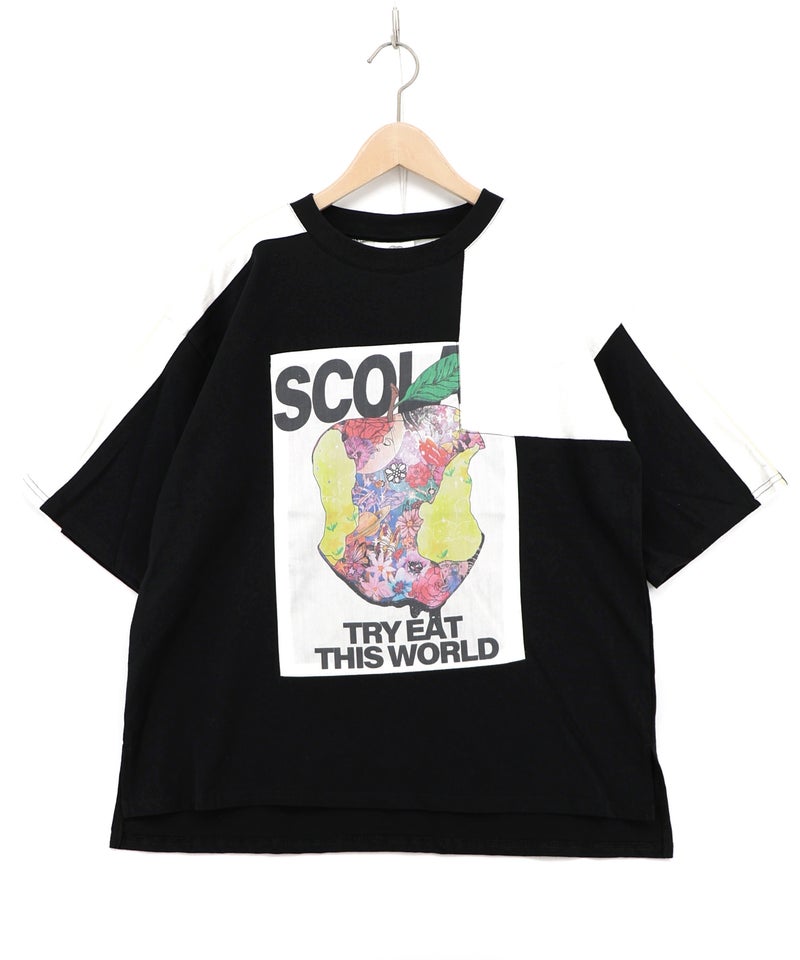 世界を味わう配色Tシャツ-11