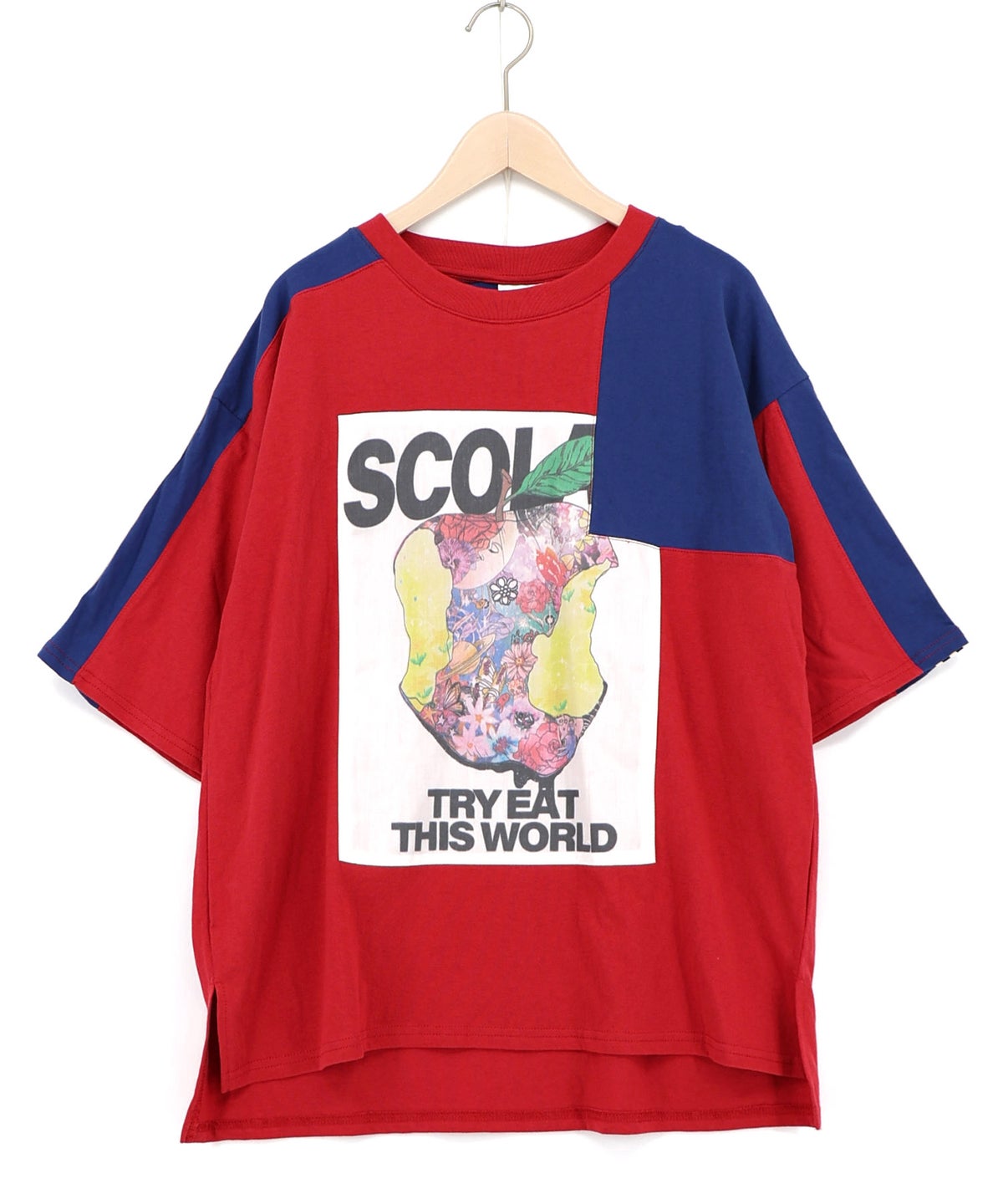 世界を味わう配色Tシャツ-14