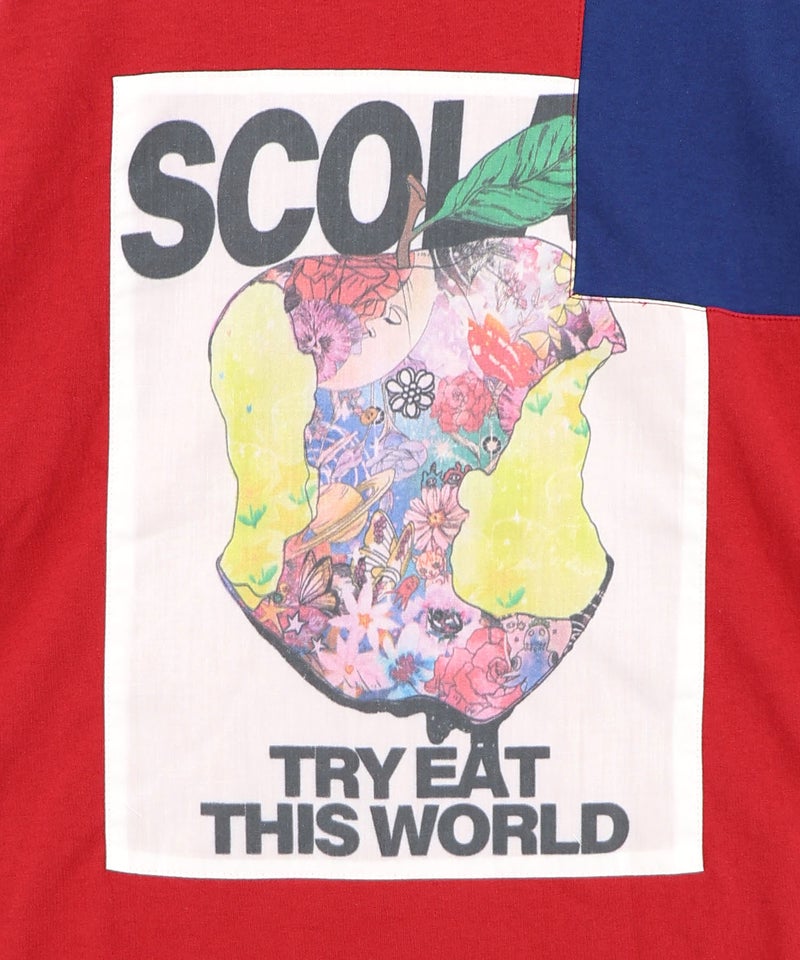 世界を味わう配色Tシャツ-16