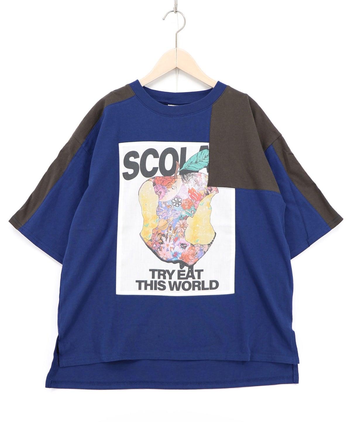 世界を味わう配色Tシャツ-17