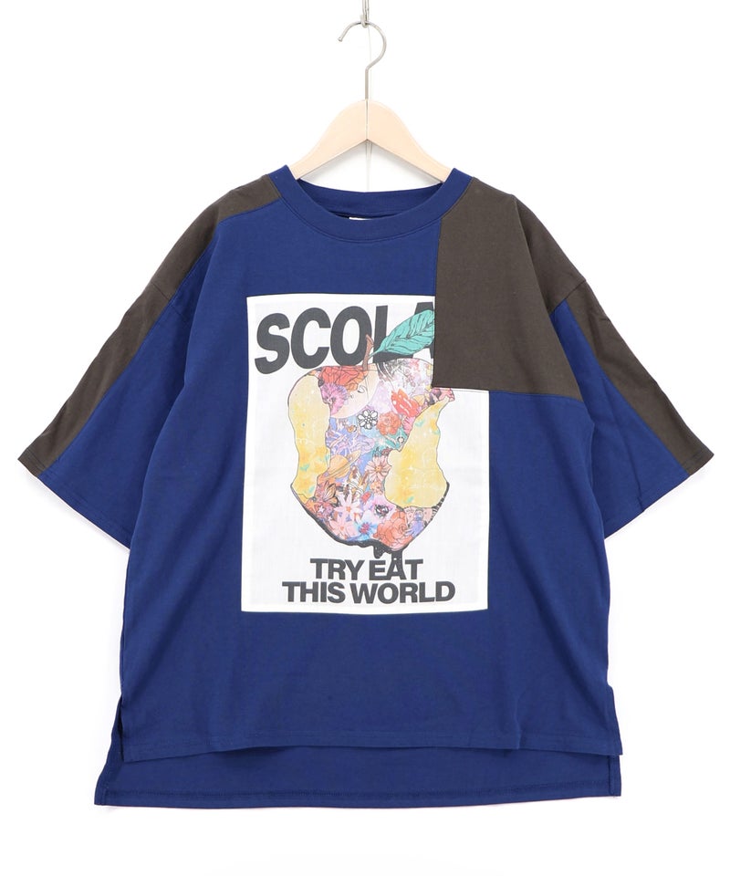 世界を味わう配色Tシャツ-17