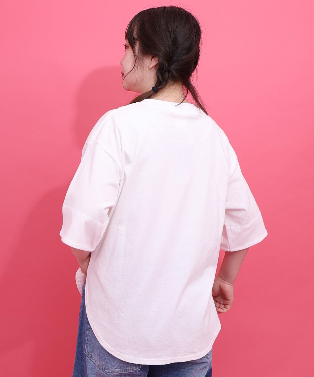ロゴ＆ネコ 刺繍Tシャツ-5