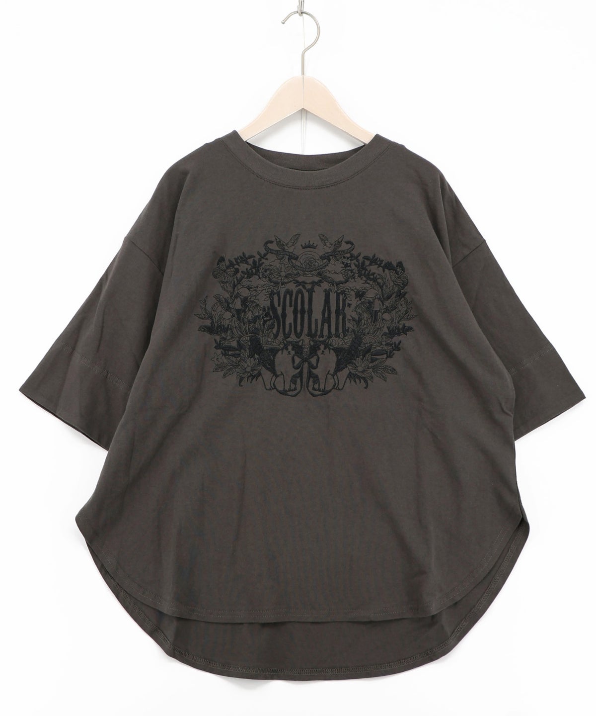 ロゴ＆ネコ 刺繍Tシャツ-9