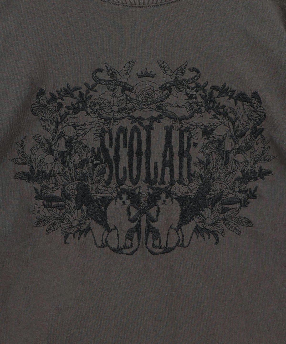 ロゴ＆ネコ 刺繍Tシャツ-10
