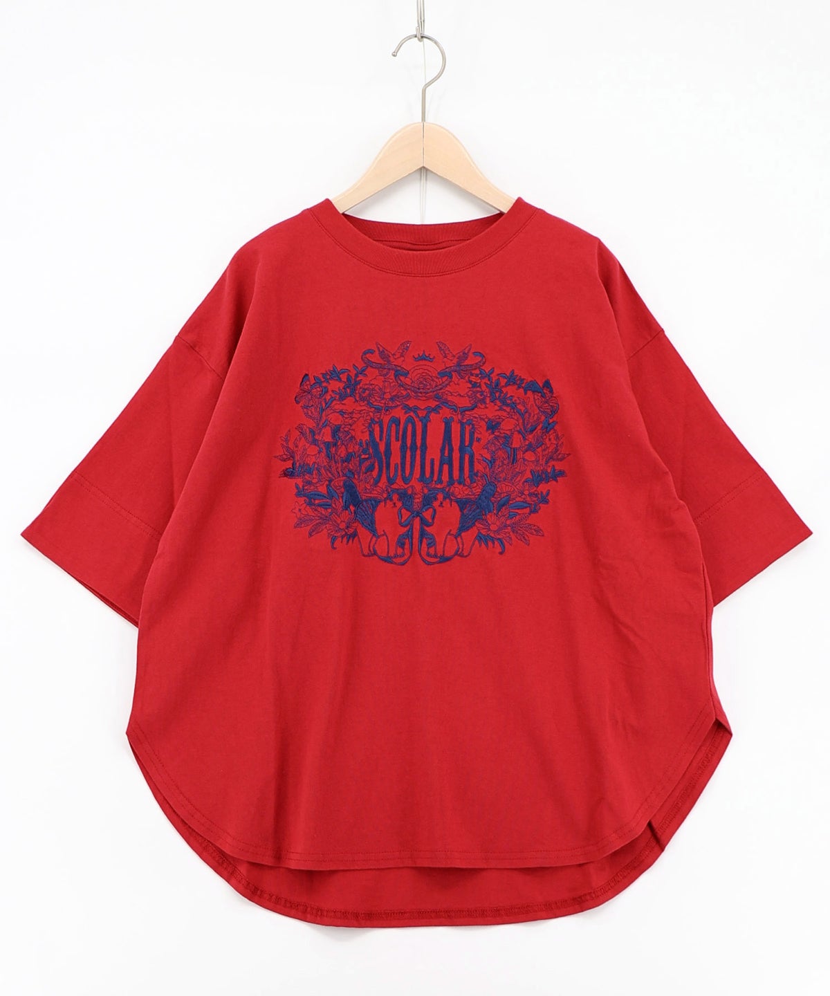 ロゴ＆ネコ 刺繍Tシャツ-11