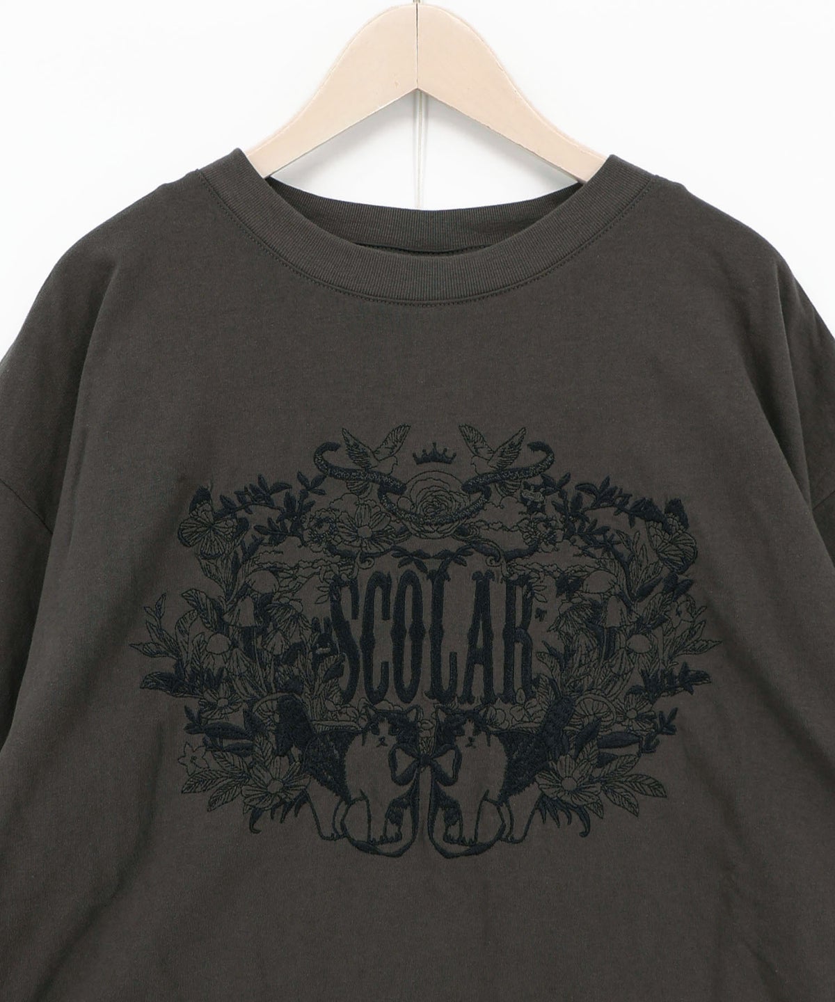 ロゴ＆ネコ 刺繍Tシャツ-13