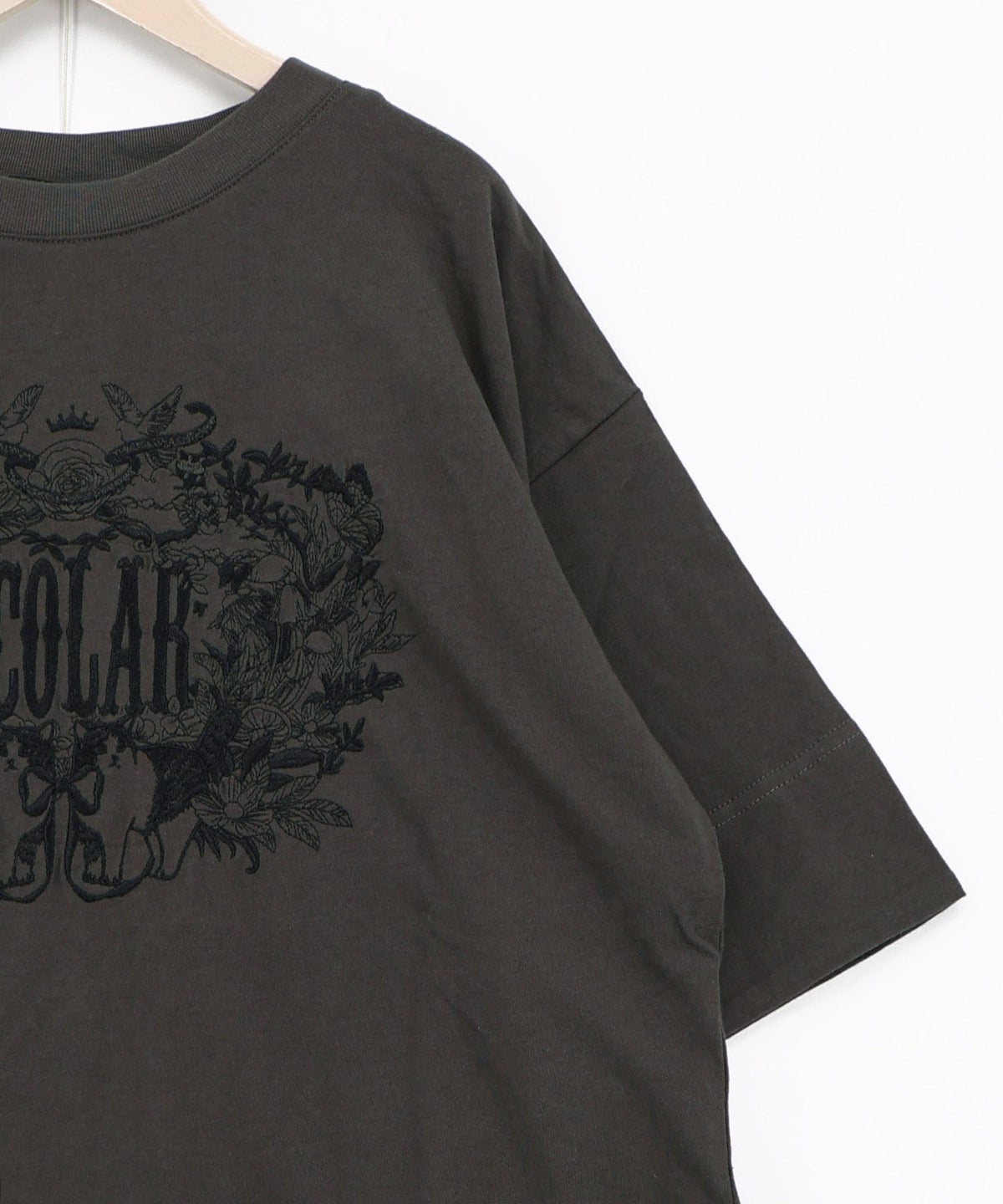 ロゴ＆ネコ 刺繍Tシャツ-14
