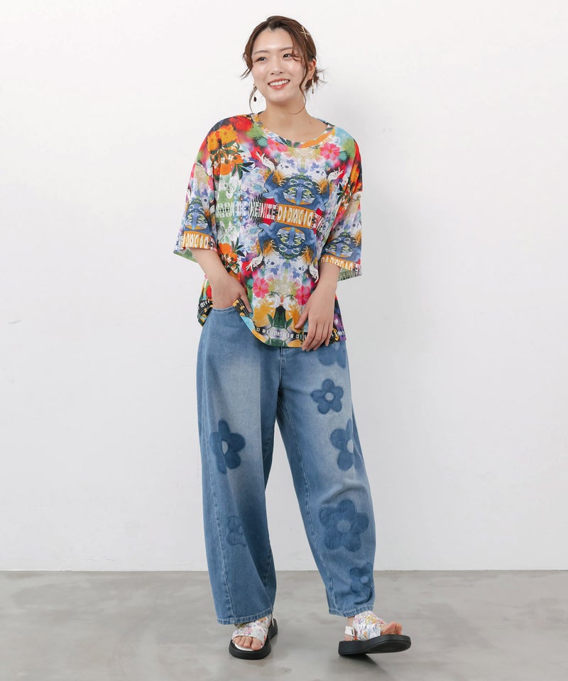 3柄展開 シアー天竺Tシャツ-2
