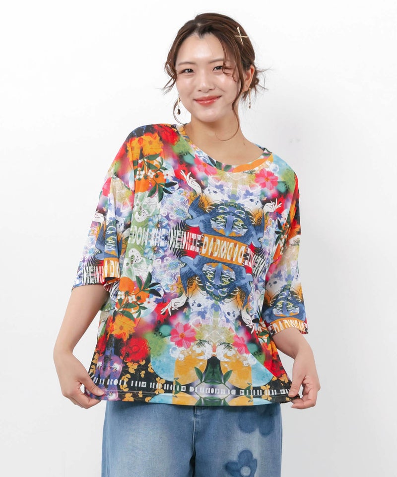 3柄展開 シアー天竺Tシャツ-3