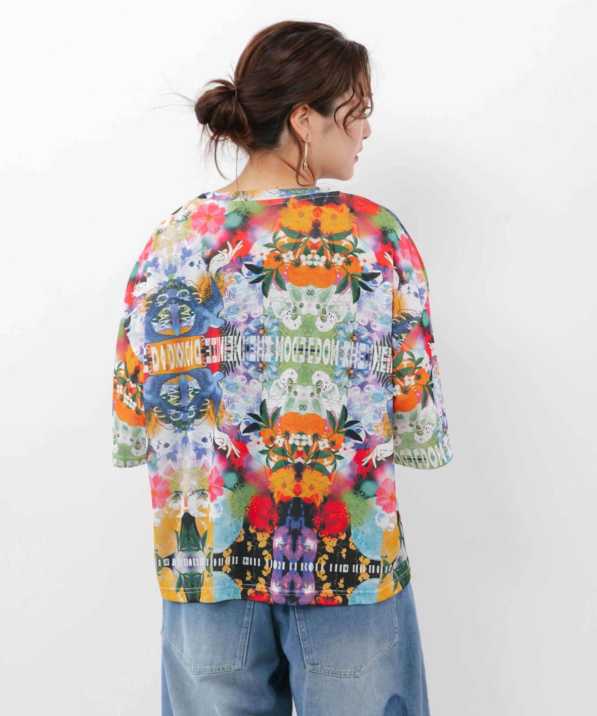 3柄展開 シアー天竺Tシャツ-5