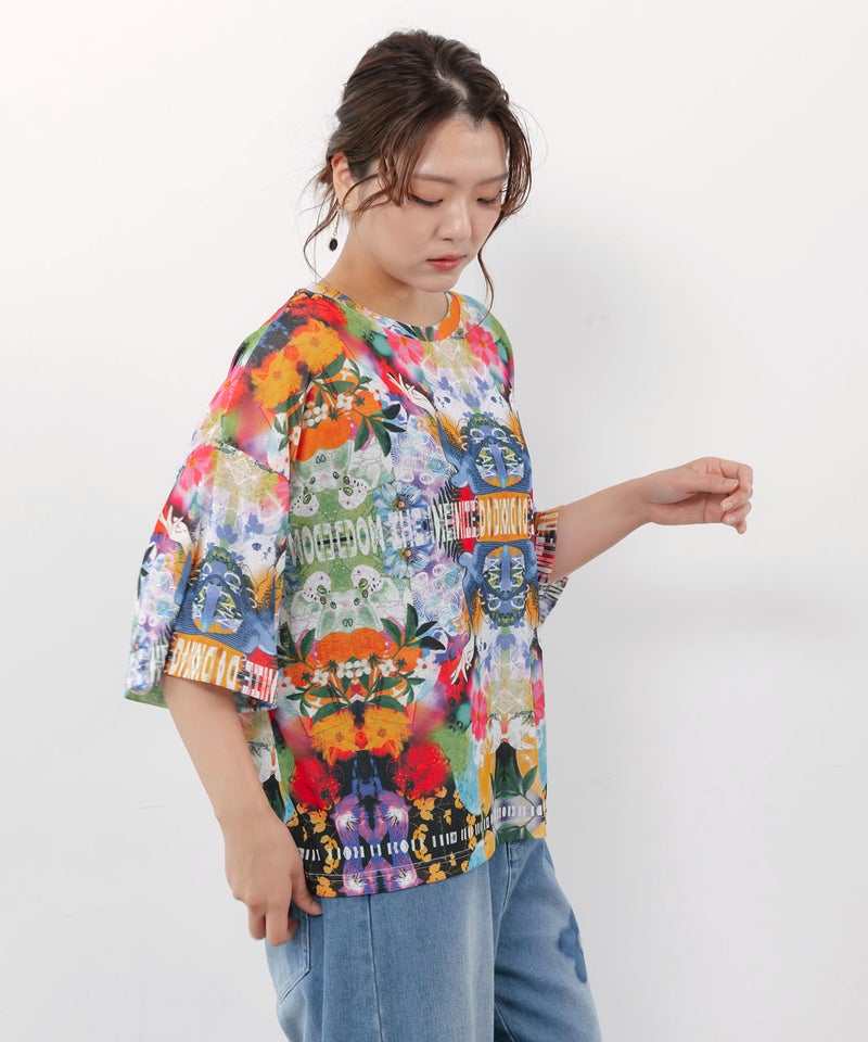 3柄展開 シアー天竺Tシャツ-6