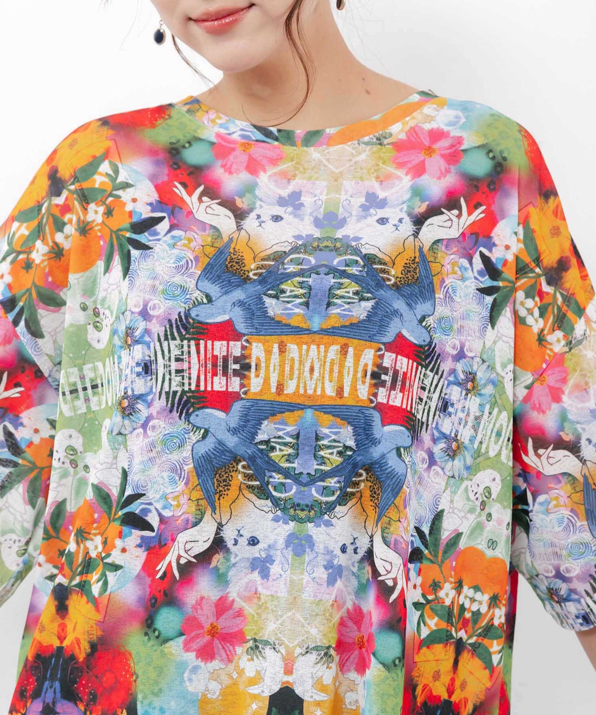 3柄展開 シアー天竺Tシャツ-8