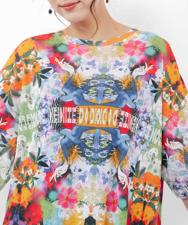 3柄展開 シアー天竺Tシャツ-8