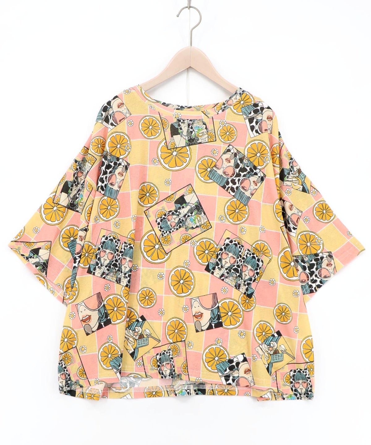 3柄展開 シアー天竺Tシャツ-12