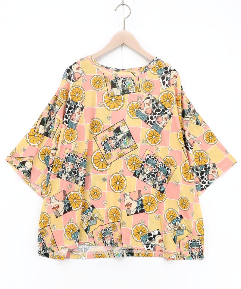 3柄展開 シアー天竺Tシャツ-12