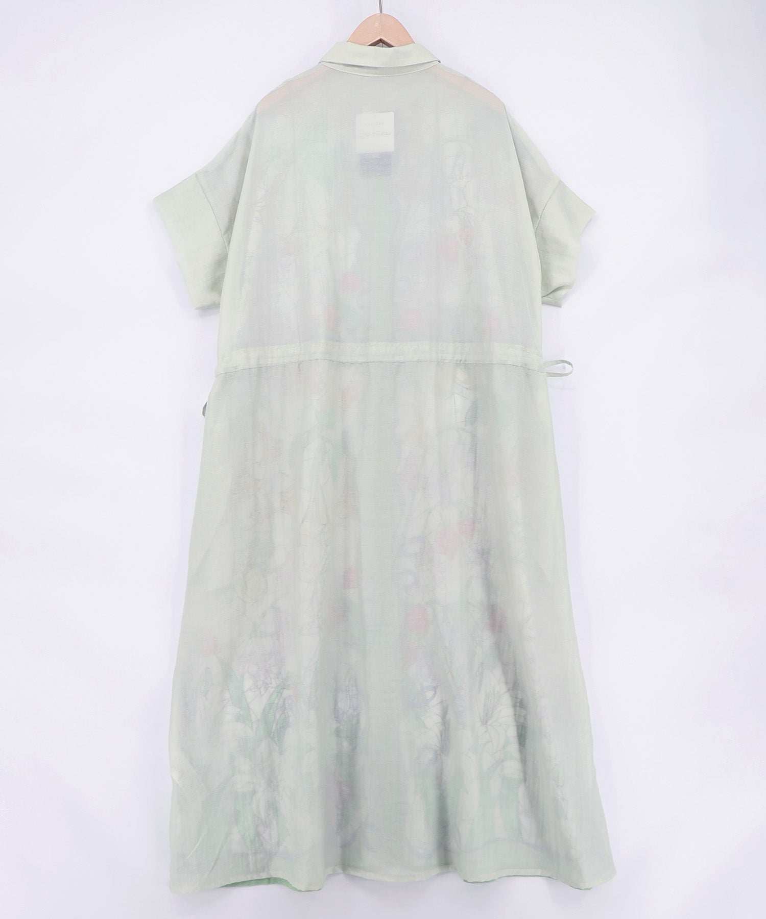 562233：ステンドグラス風花柄シャツワンピースの通販-ScoLar