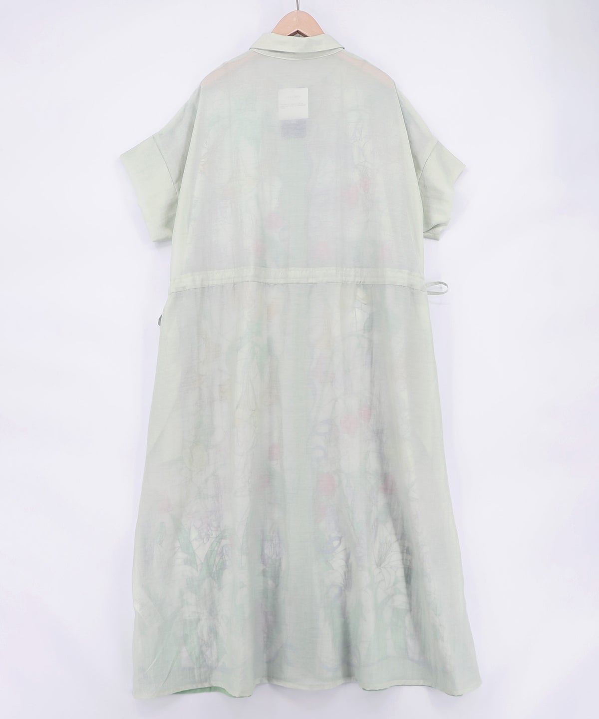 ステンドグラス風花柄シャツワンピース-16