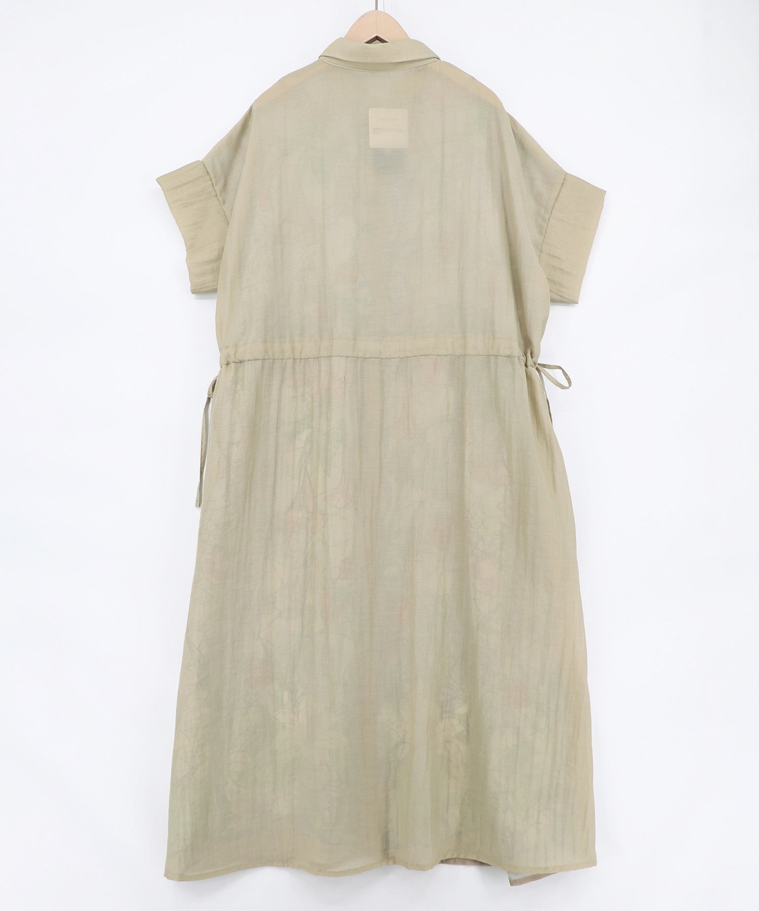 562233：ステンドグラス風花柄シャツワンピースの通販-ScoLar
