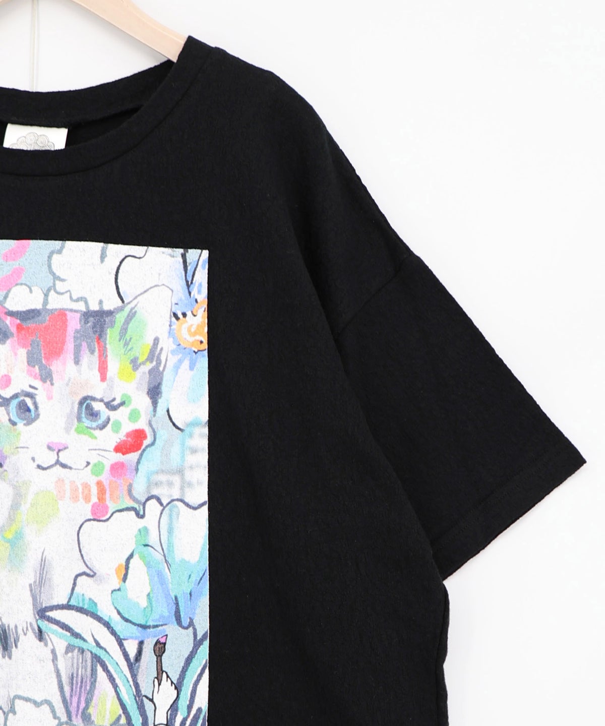 画家スカラーちゃん ネコ柄Tシャツ-13