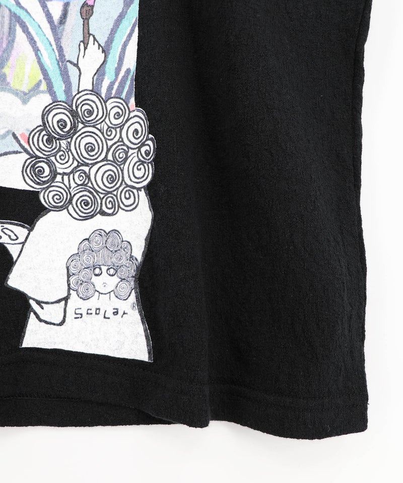 画家スカラーちゃん ネコ柄Tシャツ-14