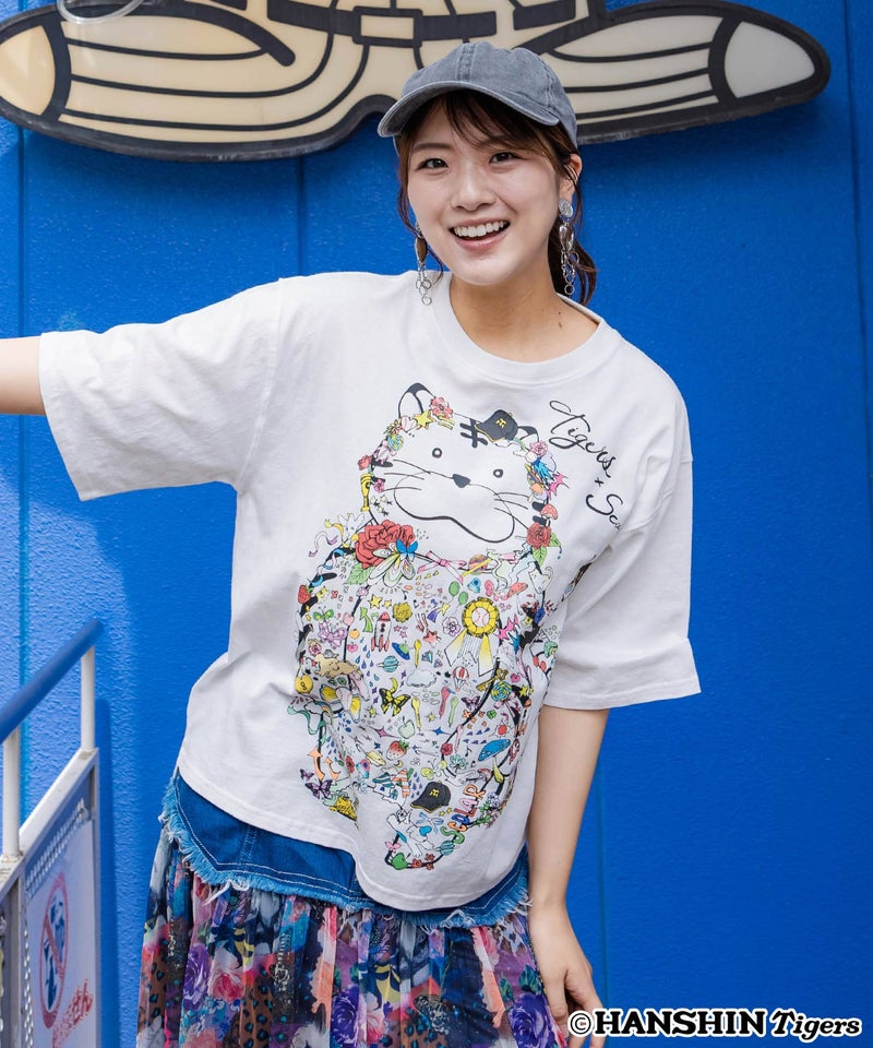 阪神タイガース×ScoLar コラージュ柄Tシャツ-7
