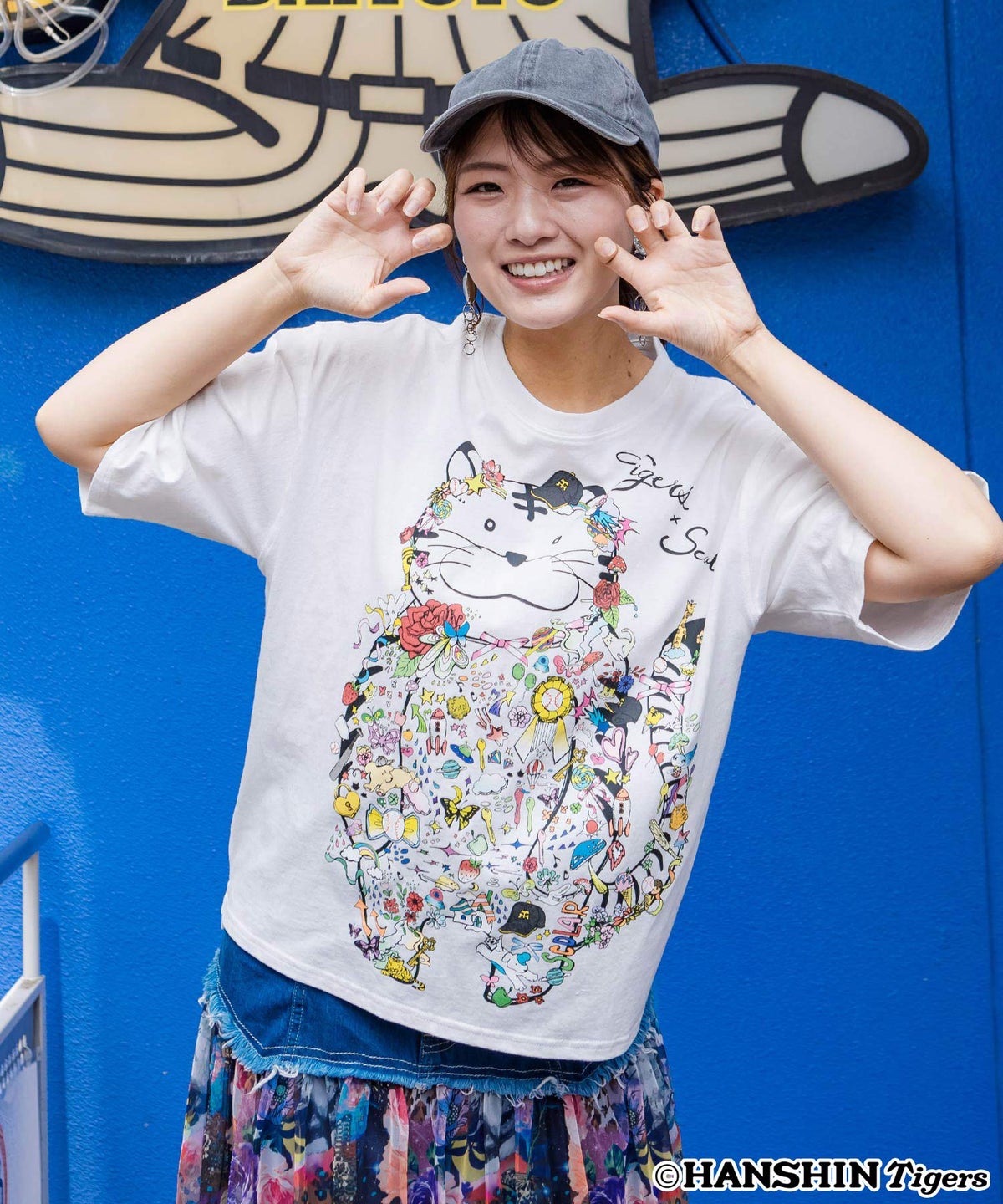 阪神タイガース×ScoLar コラージュ柄Tシャツ-9