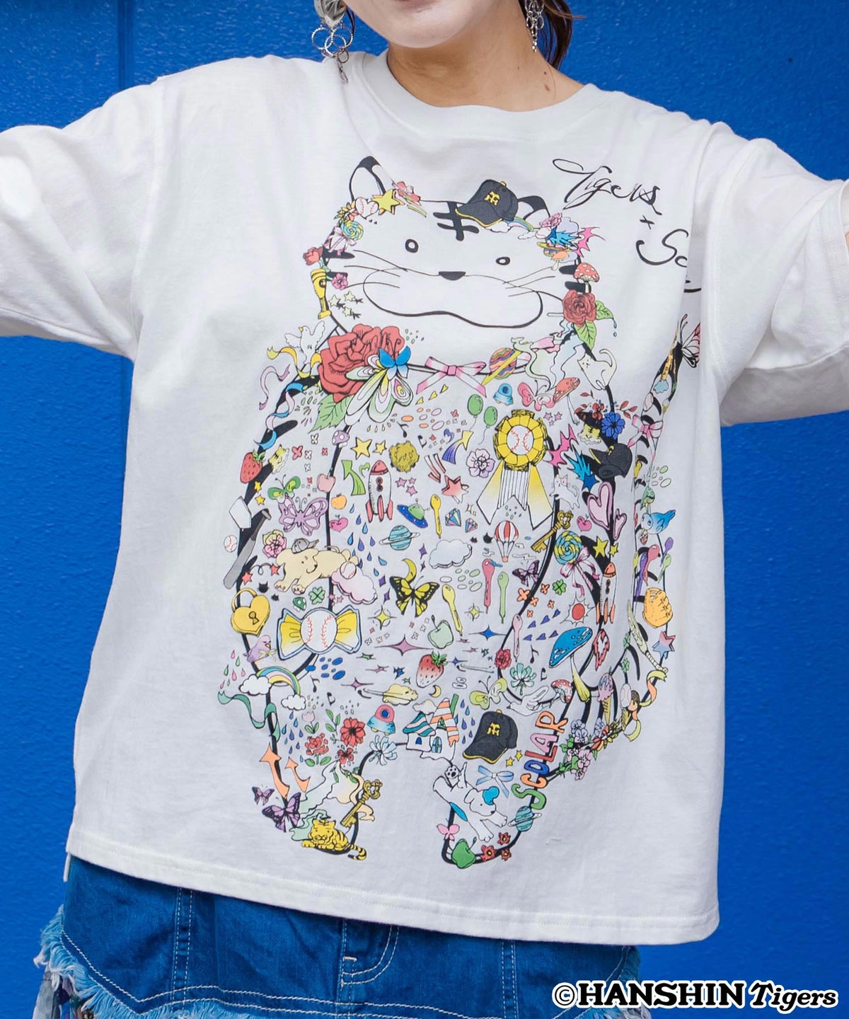 阪神タイガース×ScoLar コラージュ柄Tシャツ-10