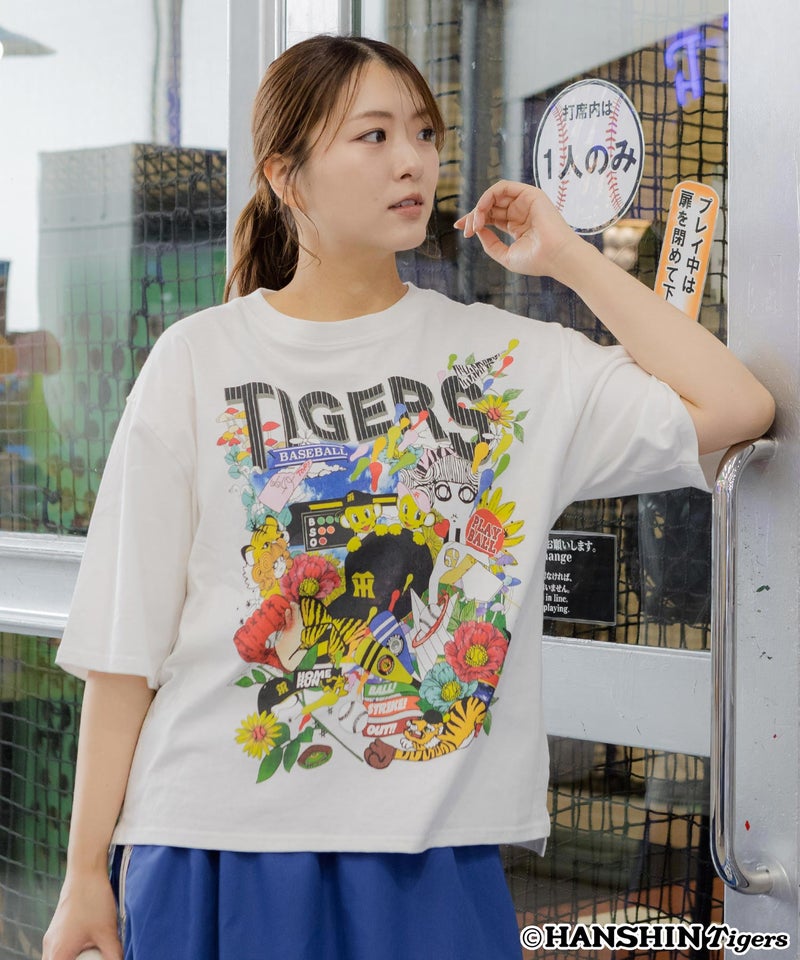 阪神タイガース×ScoLar スカラーと阪神タイガースMIXした柄Tシャツ-3